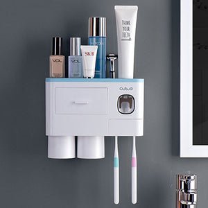 Magnetic toothbrush holder, drawer rack, toothpaste squeezer, toiletry set.