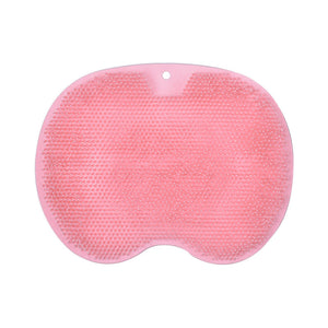 Non-slip silicone bath mat, back massage brush, foot rub tool.