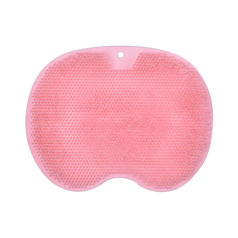 Non-slip silicone bath mat, back massage brush, foot rub tool.