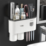 Magnetic toothbrush holder, drawer rack, toothpaste squeezer, toiletry set.