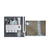 Magnetic toothbrush holder, drawer rack, toothpaste squeezer, toiletry set.