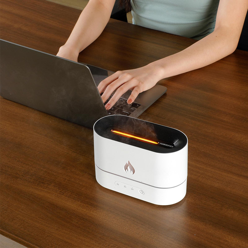 Silent flame aromatherapy machine, humidifier, atmosphere light, home decor.