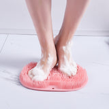 Non-slip silicone bath mat, back massage brush, foot rub tool.