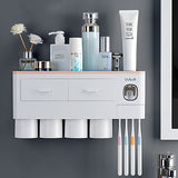 Magnetic toothbrush holder, drawer rack, toothpaste squeezer, toiletry set.