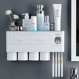 Magnetic toothbrush holder, drawer rack, toothpaste squeezer, toiletry set.
