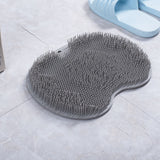 Non-slip silicone bath mat, back massage brush, foot rub tool.