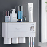 Magnetic toothbrush holder, drawer rack, toothpaste squeezer, toiletry set.