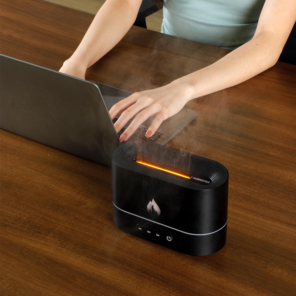 Silent flame aromatherapy machine, humidifier, atmosphere light, home decor.