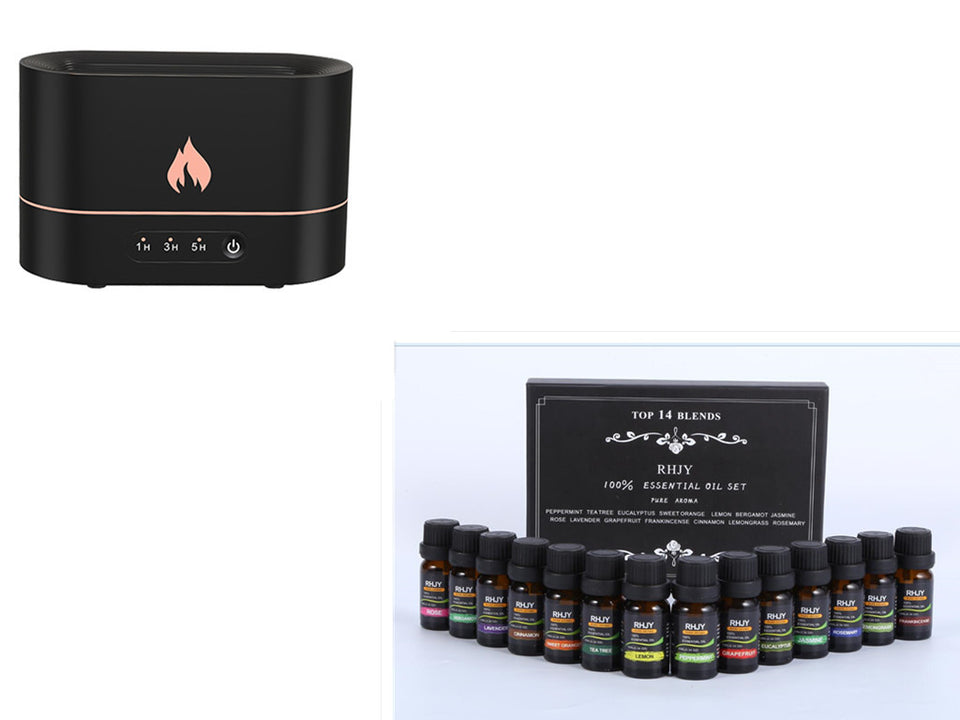 Silent flame aromatherapy machine, humidifier, atmosphere light, home decor.