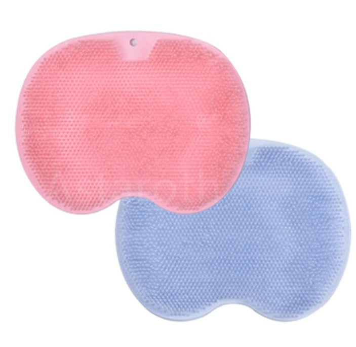 Non-slip silicone bath mat, back massage brush, foot rub tool.